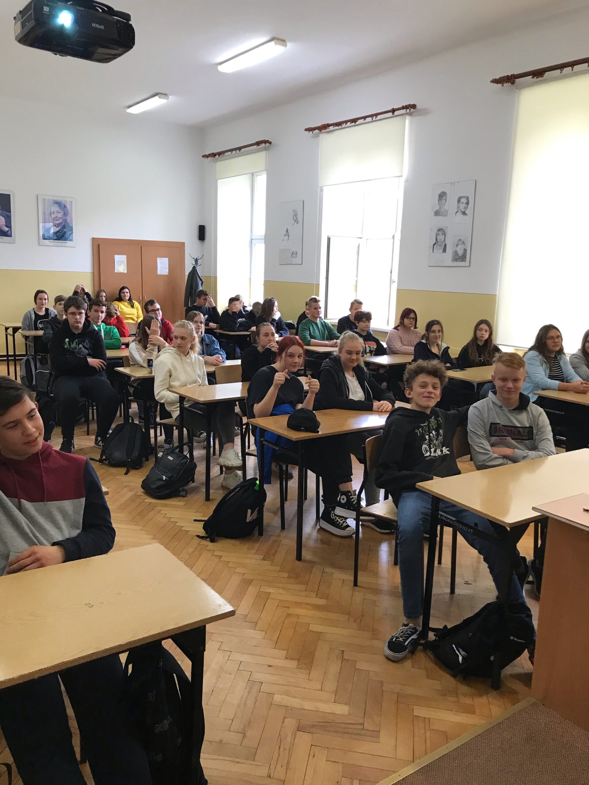 Spotkanie z policjantami w ZSCKU w Wolborzu