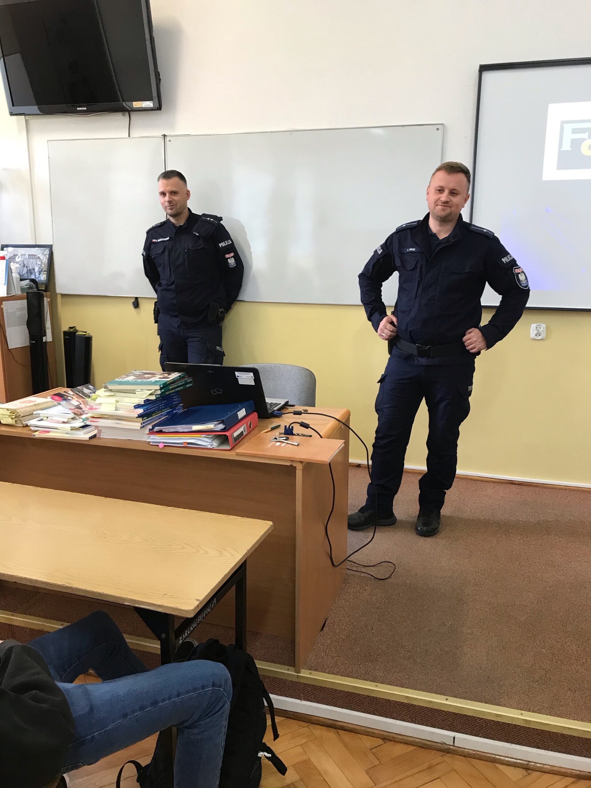 Spotkanie z policjantami w ZSCKU w Wolborzu